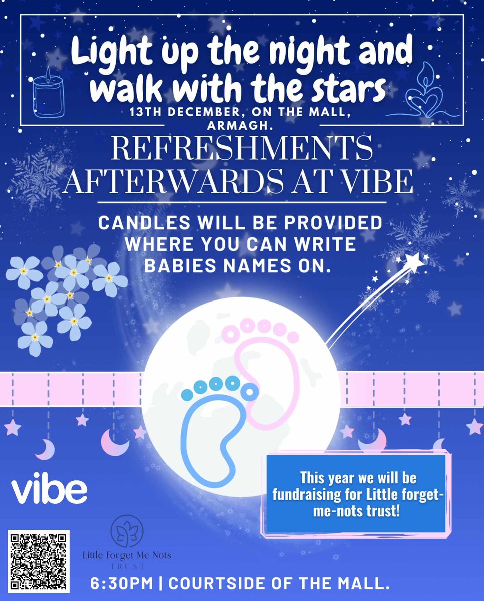 Are you in Armagh this evening? Join us as we Light up the night and walk with the stars in memory of the little ones who have gone too soon. If you can't make it but would like to support us you can donate here: justgiving.com/page/light-up-…
#Donate #bereavedparents #support