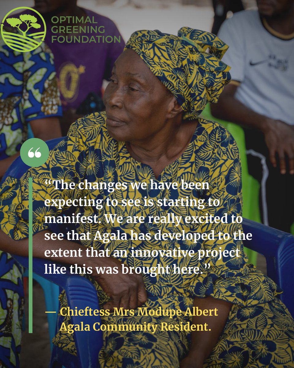 optimalgreening's tweet photo. Community Voices 🗣️ 

Mrs Modupe Albert shares her thoughts on the Agala WEDA Project.

#ogf #testimonial #Agala https://t.co/DsXXioXqI0