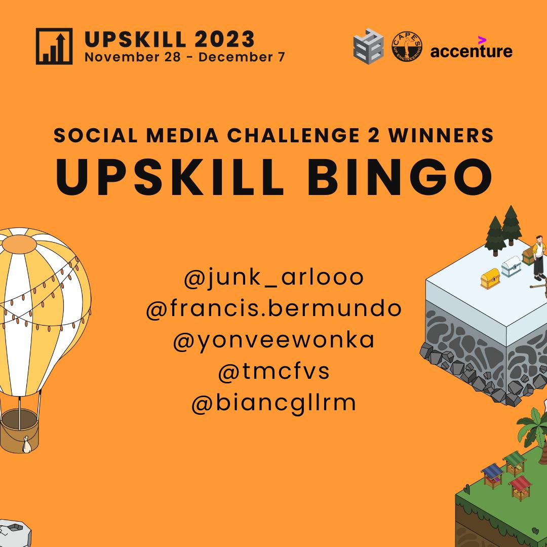 UPCAPES's tweet image. Upskill 2023 was a blast!

Congratulations to those who won our raffles! Thank you to those who joined Upskill 2023. See you again in our next events as we continue our campaign, #BuildYourBase!

Please message Upset Panco on Facebook or @upsetpanco on IG

#UPCAPES
#Upskill2023