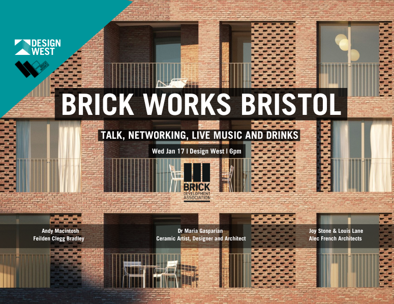 Why build with brick? Find out at Brick Works Bristol, in association with @brickdev @DesignWest1. Explore contemporary brick architecture with Andy Macintosh @FCBStudios,  @mggasparian, and Joy Stone & Louis Lane @AlecFrenchArchs. Book your space: eventbrite.com/e/brick-works-…
