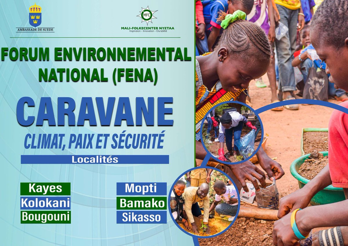 Lancement officiel de la 9eme édition du Forum Environnemental National (#FENA) à Kolokani,  aujourd’hui 13 décembre 2023. 
#FENA2023 #climat #Mali #InnovReC