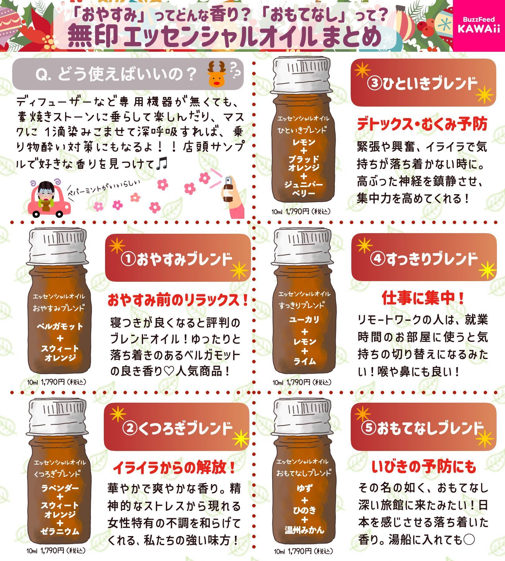 ✴︎新品✴︎エッセンシャルオイルセットすっきりおやすみ