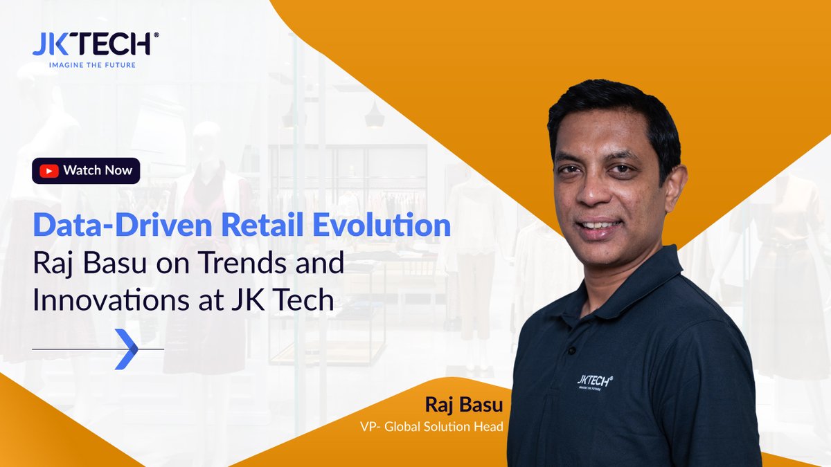 #DataDrivenRetail 

Thrilled to present our latest video on 'Data-Driven Retail Evolution' featuring insights from Raj Basu - VP Global Solution Head!

Watch now: youtube.com/watch?v=Aib1dY…

#jktech #jktechuk #jktechus #RetailInnovation #DataDrivenRetail