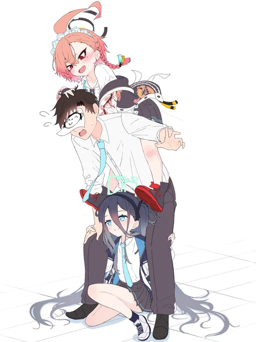 パヴァーヌやってこの2人とても好きになったよ絵#BlueArchive #ブルアカ #天童アリス #美甘ネル 