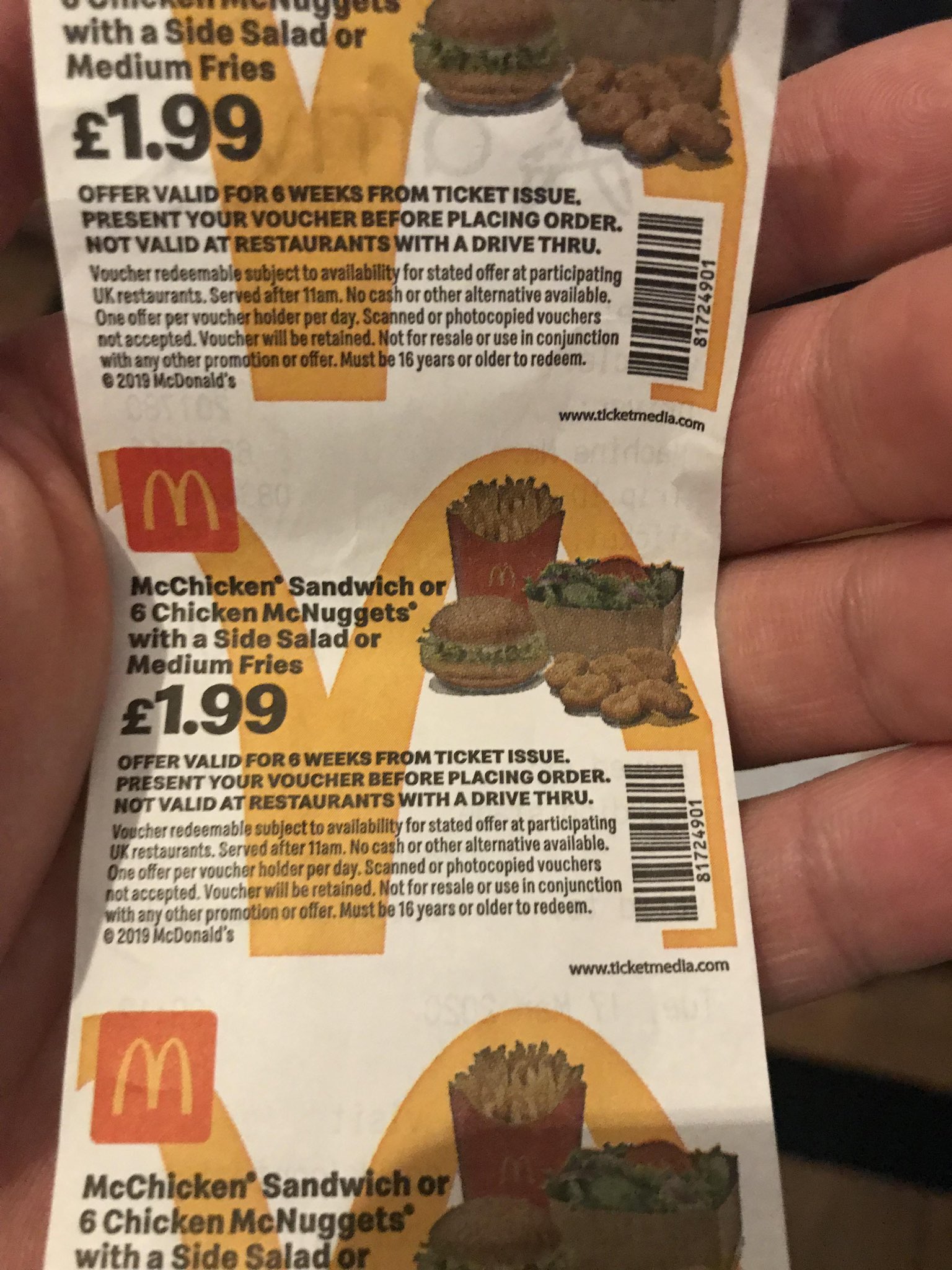 lottie on X: &ldquo;when we used to get those £1.99 McDonald&rsquo;s deals on 