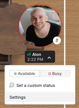 teamflow_hq's tweet image. Click on the settings button, which you can find when you hover your mouse over your avatar.