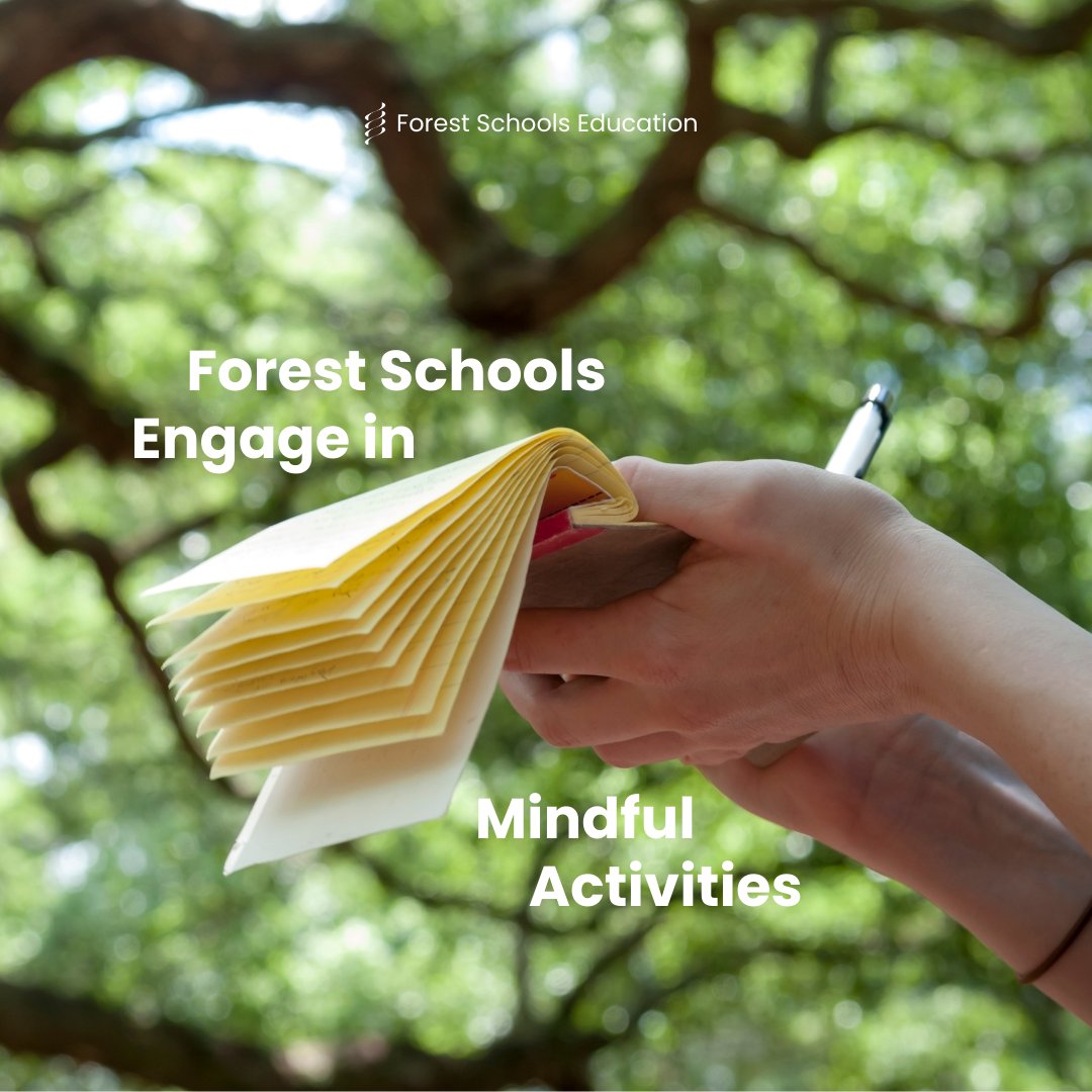 Forest Schools Leaders can engage participants in mindful activities such as nature journaling, nature art, or nature-based mindfulness exercises. These activities can help participants to connect with nature and be more present in the moment. ✨ #forestschool #outdoorlearning