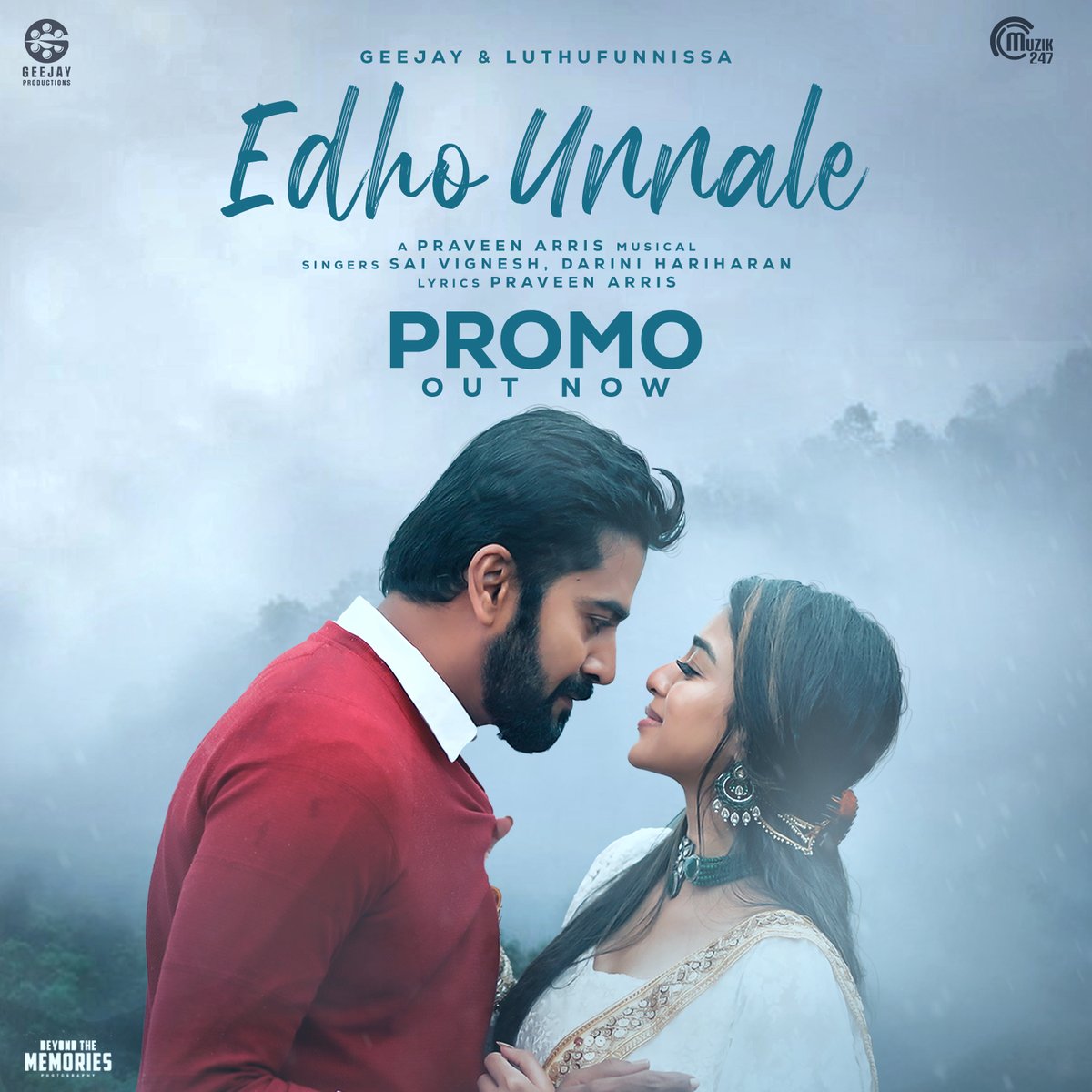 The song promo of #EdhoUnnale ft. @actorgeejay, #Luthufunnissa is OUT NOW!🥰🎶 youtu.be/ghpje_NITUs Full Song out on 15th Dec 6 PM! @arris_pronaw @PraveenKum86924 @saivigneshsings #darini @U1arun_Director @_ganesh_film @onlynikil @Muzik247in