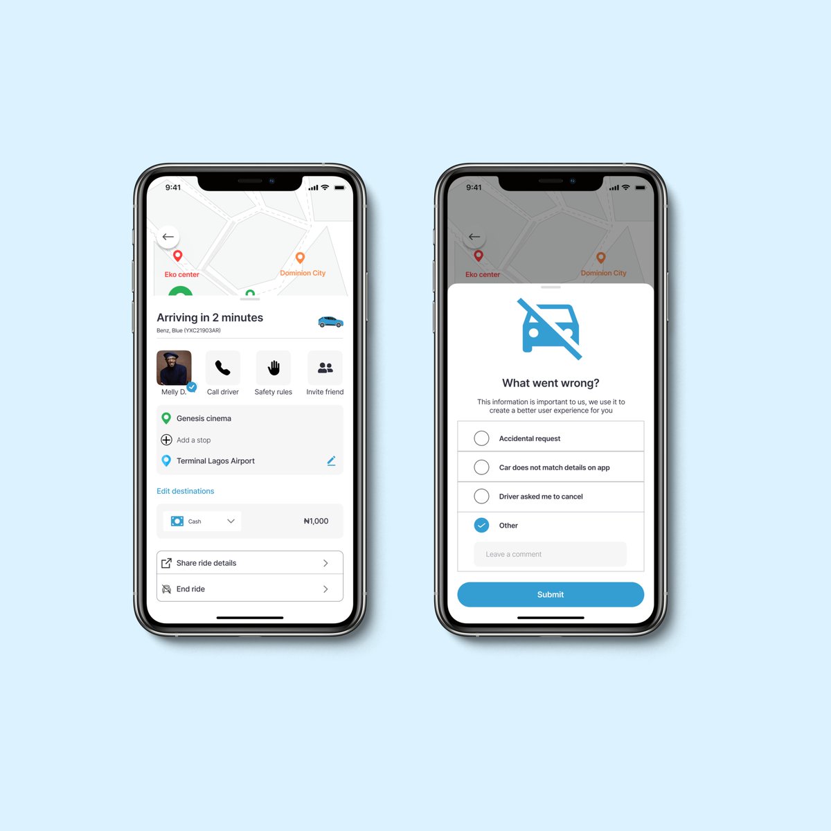 Day 15 of the <a href="/Daviowhite/">Your Designer</a>  case study challenge

Ending an ongoing ride Screen of “Kwik” a ride-hailing app 🚙Reference- Bolt App 

 #DailyUi #uidesign
