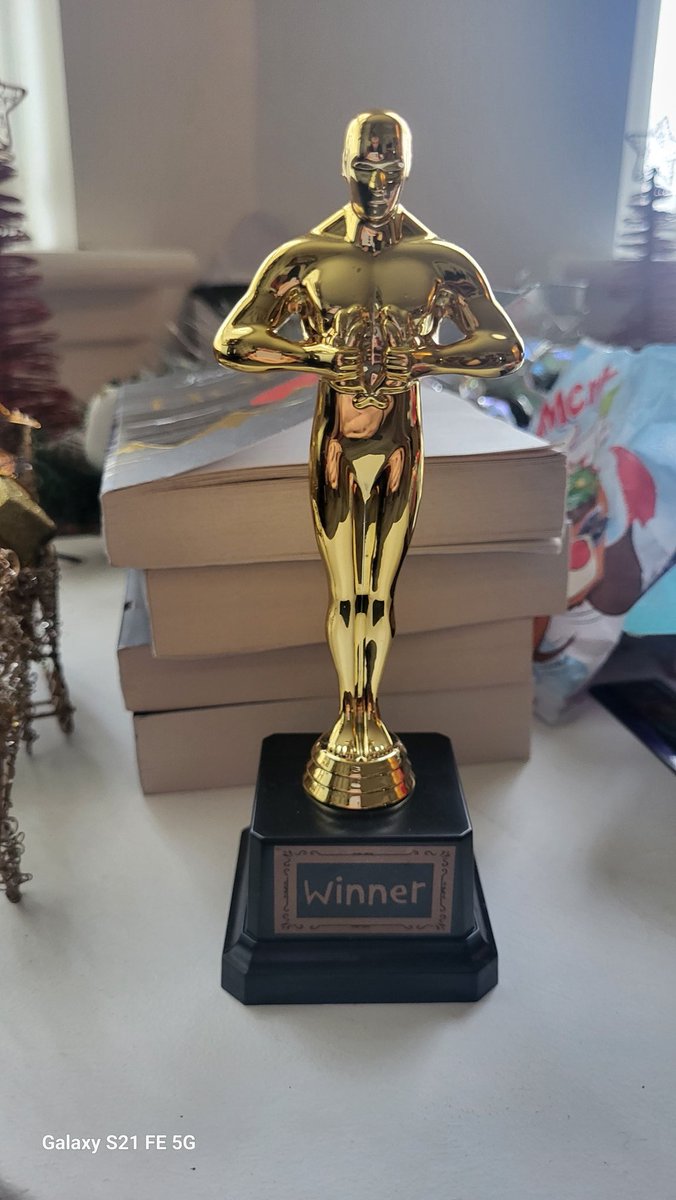 My partner took my youngest son out shopping for stocking fillers and some small Christmas gifts. Yes this is a plastic fake Oscar but it's probably my favourite gift off all time. My sons explanation when I opened it - 'It's because your a winner at being a dad' ❤️