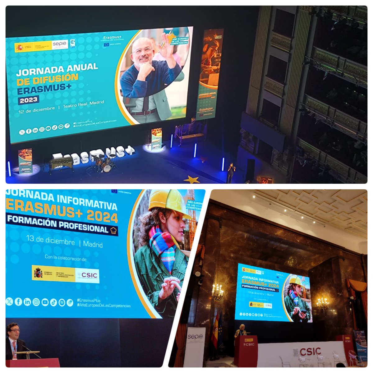 El 12 y 13 de diciembre se ha asistido a las Jornadas Informativas sobre Erasmus+ de Formación Profesional convocadas por el @sepie_gob. Conociendo experiencias inspiradoras para trasladar la ilusión de las movilidades Erasmus+ a nuestro centro.
#yosoyfp #erasmus #iespabloneruda