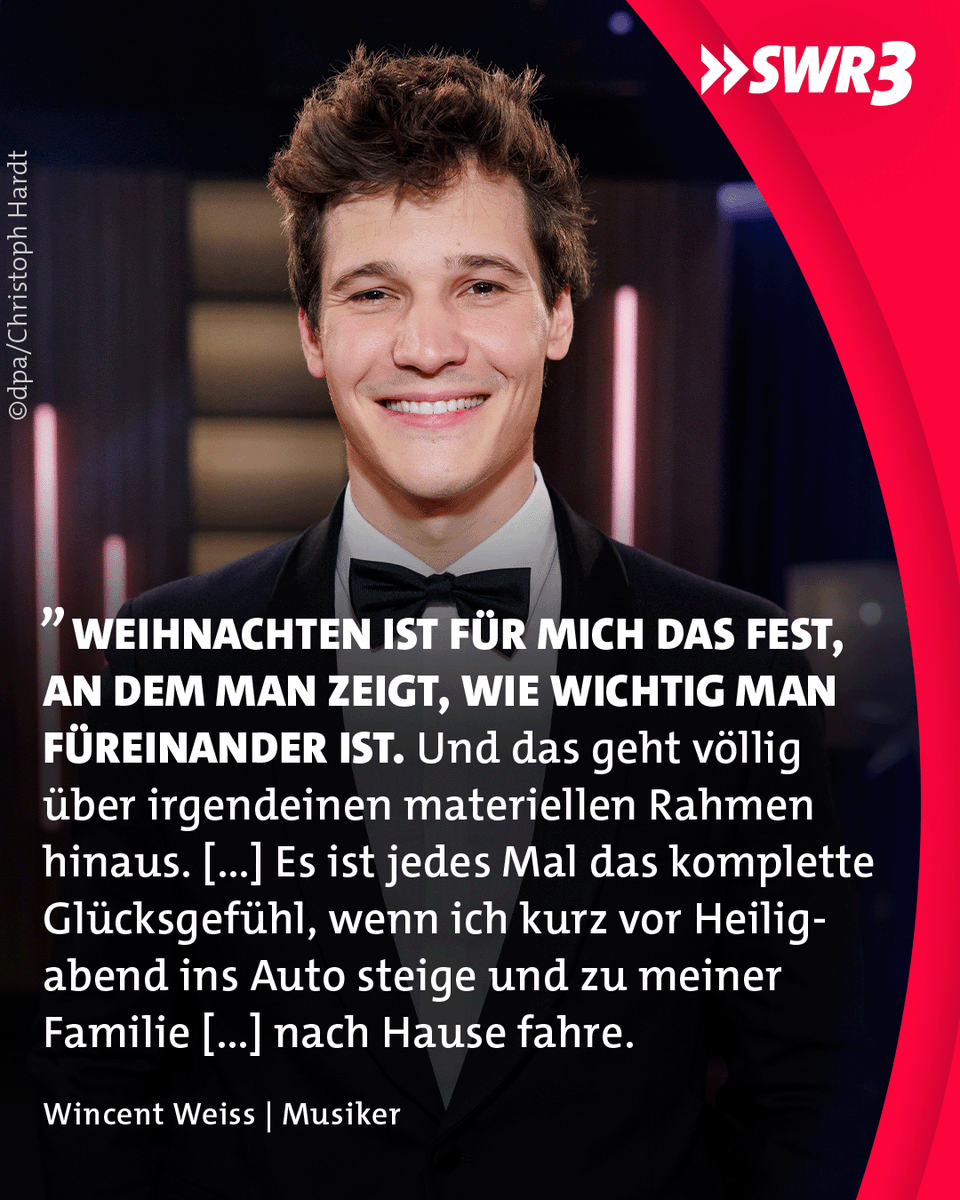 swr3's tweet photo. Hat #Weihnachten für euch eine ähnliche Bedeutung wie bei Sänger #WincentWeiss? Oder hat sich die Wichtigkeit über die Jahre vielleicht verändert? https://t.co/bxargPzJXY