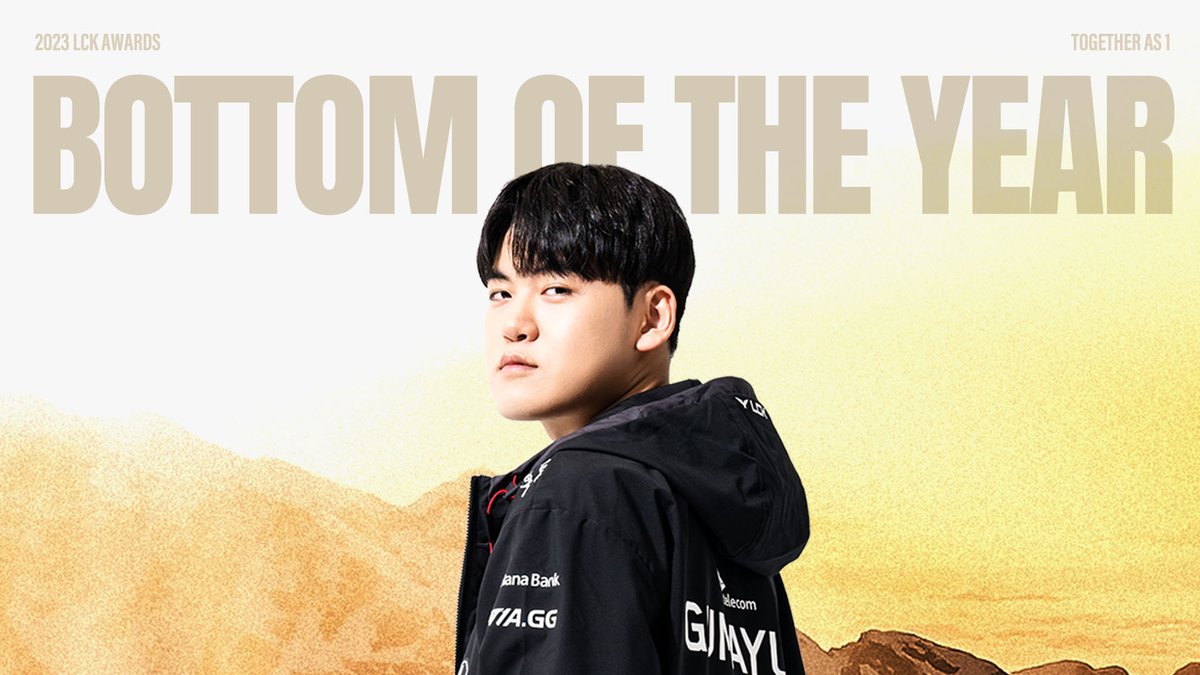'최선있티'의 주인공이자 증명의 아이콘!👏🏻
<a href="/gumayusi_min/">이민형</a> 이민형 선수의 2023 LCK AWARDS BOTTOM OF THE YEAR 상 수상을 축하합니다!

He is the icon of 'Show and Prove’ and 'T1 is where the best belong'!👏🏻
Congratulations to 'Gumayusi' on winning the BOTTOM OF THE YEAR at the 2023 LCK