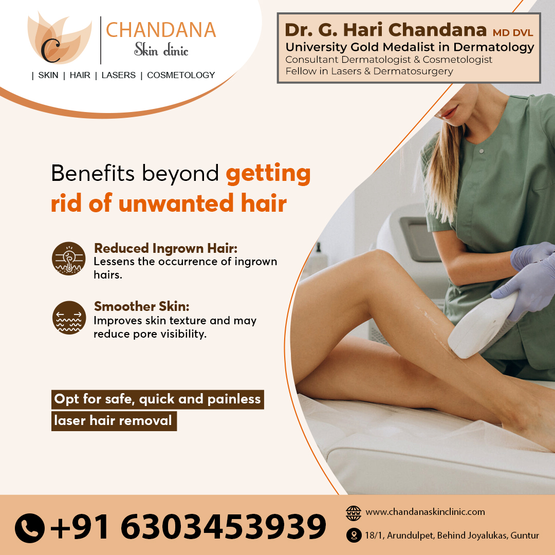Say goodbye to more than just unwanted hair! 🌈 

#unwantedhair #laserhairremoval #unwantedhairremoval #laserhairreduction #smoothskin #permanenthairremoval #permanenthairreduction #ParliamentAttack #guntur #chandanaskinclinic