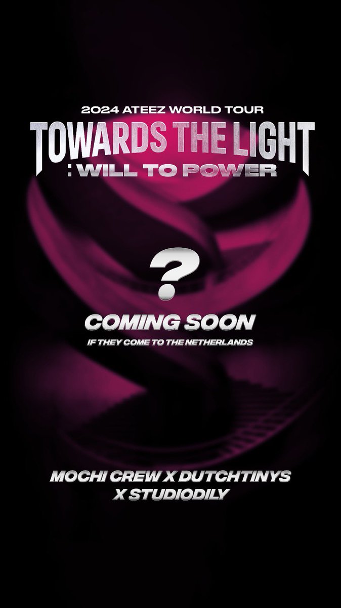 Hoping to see the Netherlands on the tour announcements soon! We are already working hard on the fanprojects behind the scenes..🌟

#TowardsTheLight #Will_To_Power #ATEEZ #에이티즈 #ateeztour #ateeztour2024 #ateezconcerts #MDSNetherlandsFanprojects2024 #AteezTowardsTheLightTour