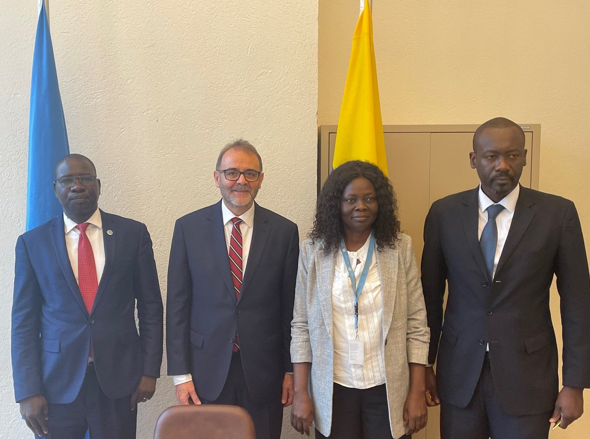 @UNODA_Geneva was pleased to welcome a delegation from 🇹🇩 for a series of meetings in the margins of the MSP to discuss the importance of accession to the #1972BWC. During productive discussions Amb. Espinosa 🇪🇨 noted the critical role of the BWC in peace, security, and health.