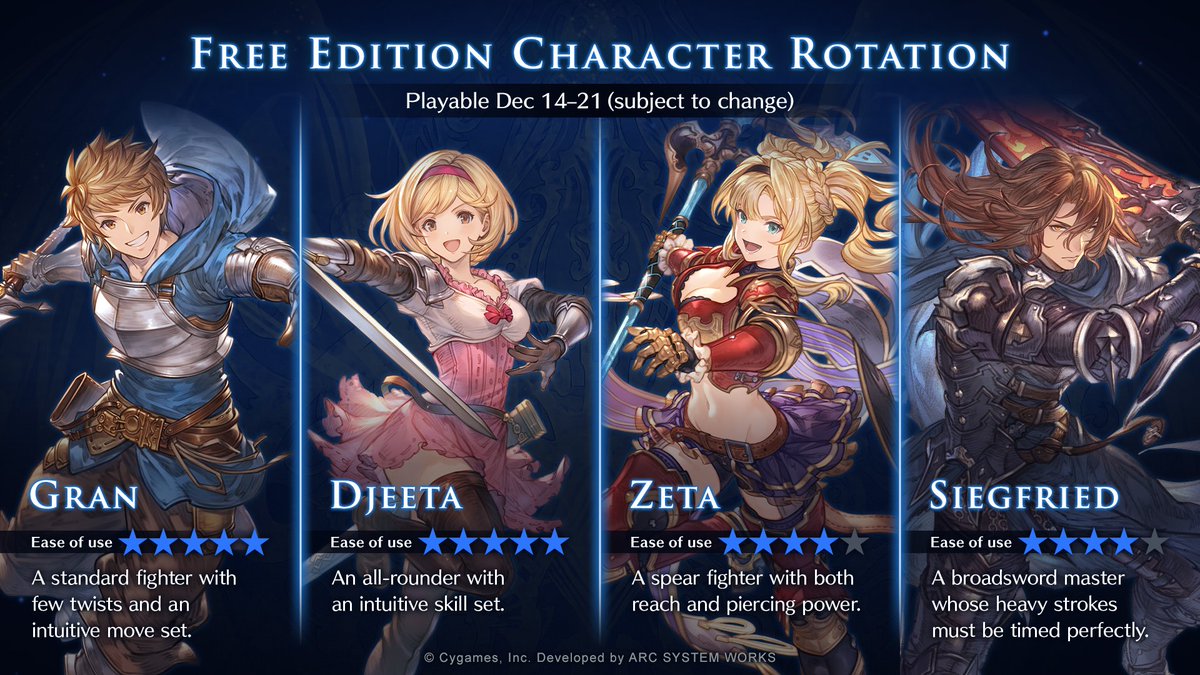 Chickzama@FFXVI on X: [Please RT] Beta testing for Granblue Fantasy Versus  begins May 31-June 1. Don't forget to #TagYourTech! Twitter hashtags for  all Granblue Fantasy Versus characters: Gran: #GBVS_GR Katalina: #GBVS_KT  Charlotta: #