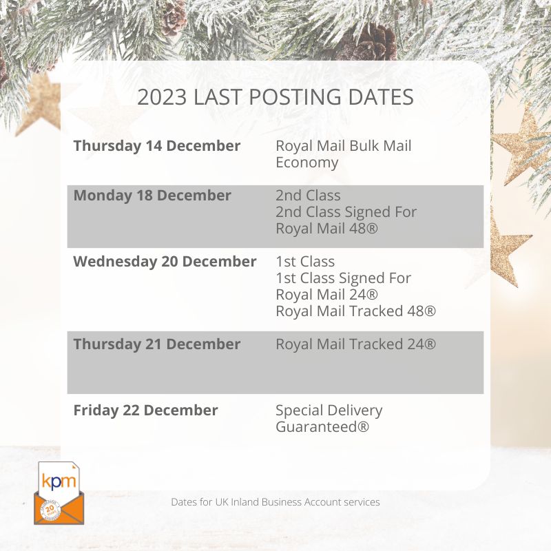 Here's our helpful guide to last posting dates this Christmas.

buff.ly/3uO48v2 

#directmail #print #printindustry