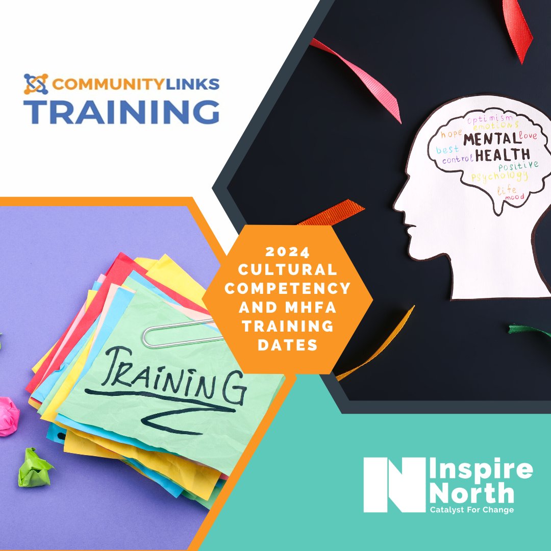 Training alert!! 2024 dates are available for our FREE 2.5 day training in Cultural Competency and Mental Health First Aid!  Taking place across Leeds, Bradford and Kirklees for all those working in the  VCSE and Health and Social care sector. Book here: ow.ly/iFN150QigVi