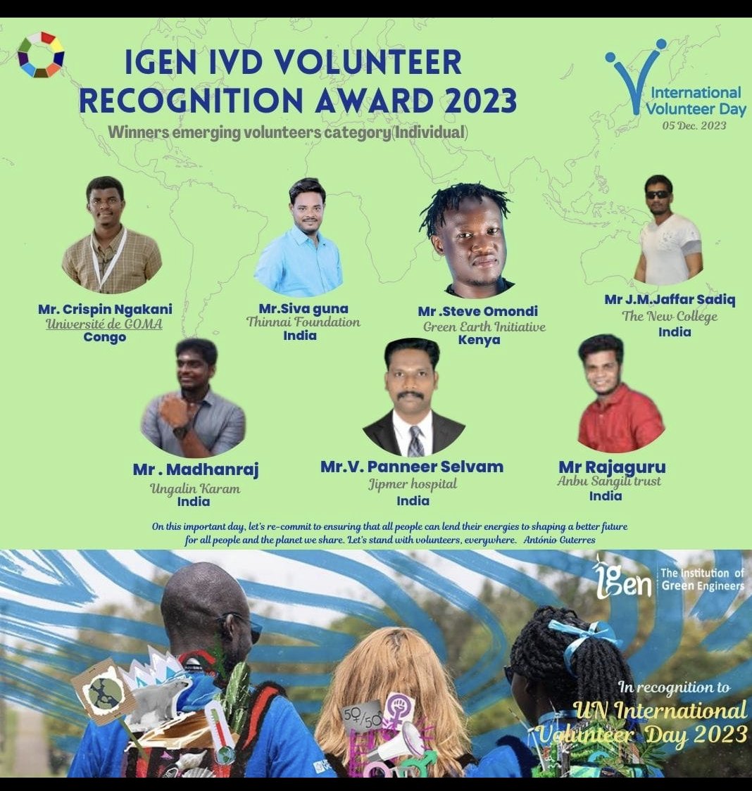 NgakaniCrispin's tweet image. #IGEN IVD thanks for this recognition award like youth volunteer activist in #SDGs by fighting climate crisis
#ActInTime #Renewableenrgy #Greenpeaceafrica #theclimateclock #UNEP #powershift #powerup #UNFCCC #youngo
