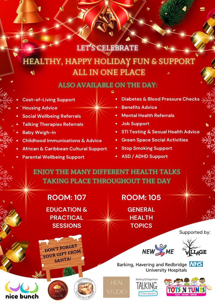 Looking forward to our NW PCN @Pers_Care integrated children’s & family pop up clinic on 21.12.23 at BLC 11-4pm with our amazing partners @thameslifecdt @NELFT @BHRUT_NHS @lbbdcouncil @SP_LDN link workers to support our most vulnerablechildren/ families @NHS_NELondon @KathEvans2