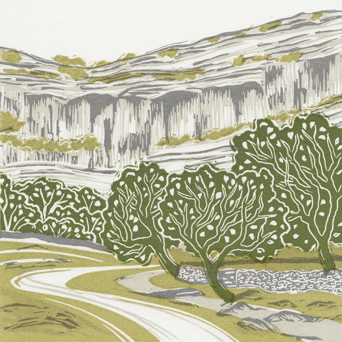 Malham Cove. Limited edition #inocut print, handprinted in oil-based inks.
👉michellehughesdesign.com/product-page/m…

#printmaking #YorkshireDales #MalhamCove #landscapeArt #Malhamdale #madeinyorkshire #ShopSmall #Yorkshire #originalprints