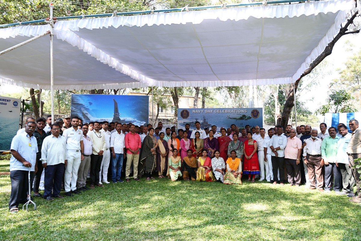 As part of the #NavyWeek Celebrations,  Controllerate of Naval Armament (Defence Production), Hyderabad  hosted a Barakhana for #Veterans, Serving PBORs from tri-services and Defence Civilian personnel  at #Hyderabad on 12 Dec 23.