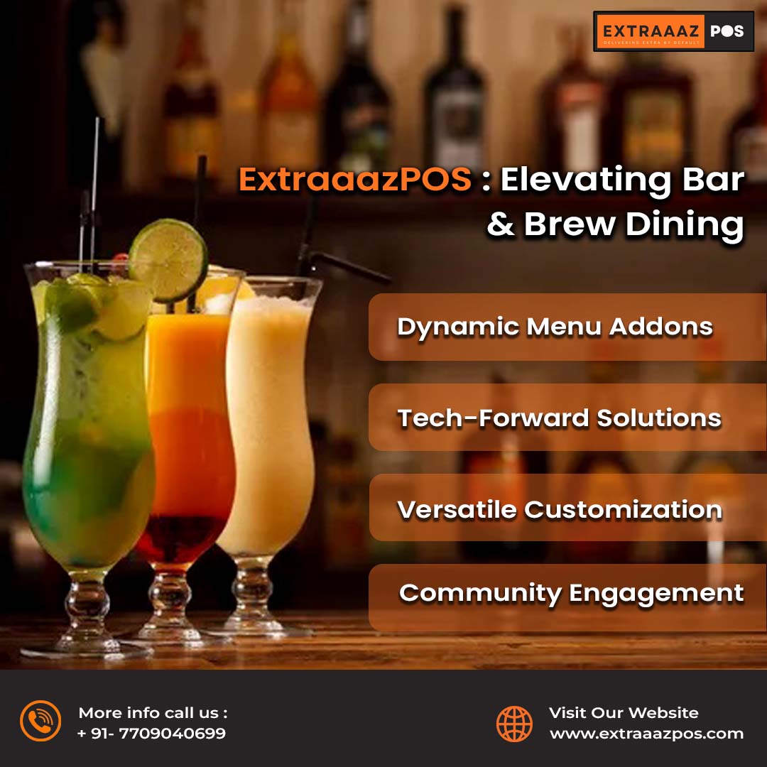 'Transforming the dining experience with ExtraaazPOS: Where dynamic menu addons meet tech-forward solutions, versatile customization, and community engagement, elevating bar & brew dining to new heights! 📷📷📷📷 #ExtraaazPOS #InnovativeDining'
.
.
.
#RestaurantManagement #Hotel