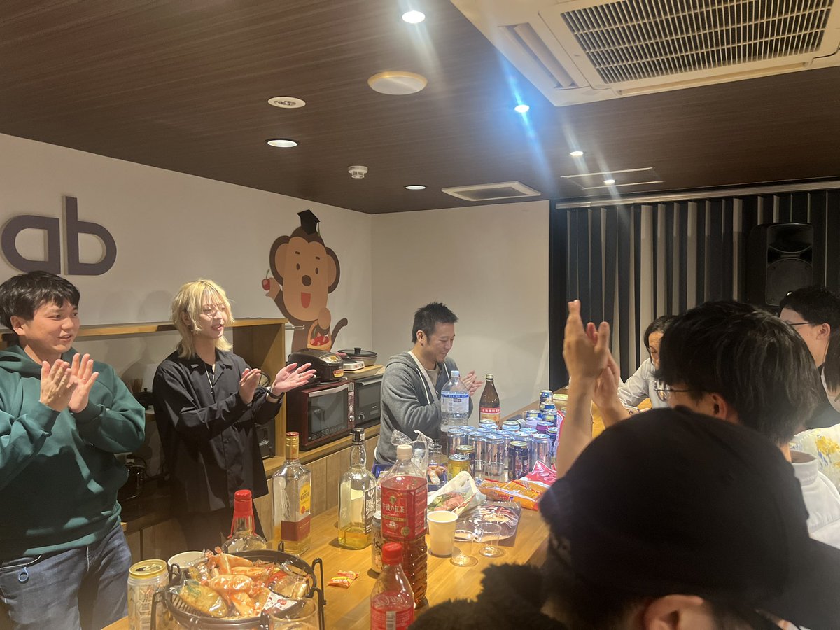 posi0202's tweet image. 締めの挨拶は持ち場から動かず！笑笑 #tech_DAIMYO