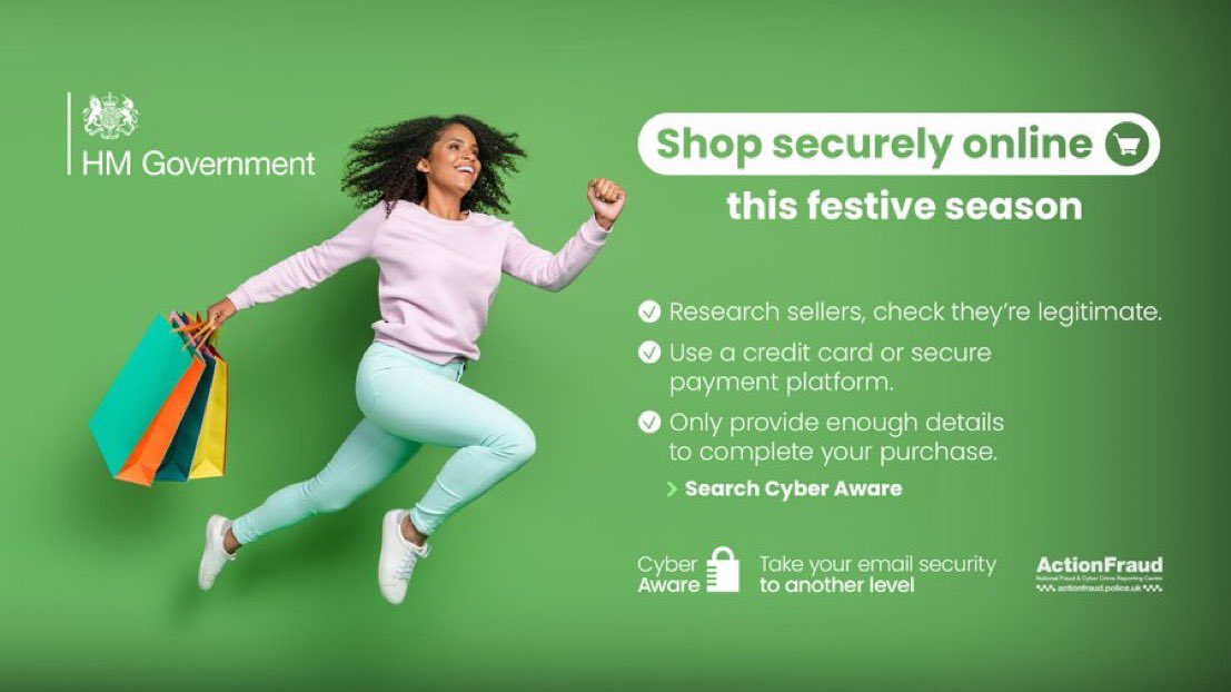 Looking to bag a bargain online? 🛍️ Follow this advice on how to shop safely and spot a scam website 👇 ncsc.gov.uk/guidance/shopp… #CyberAware