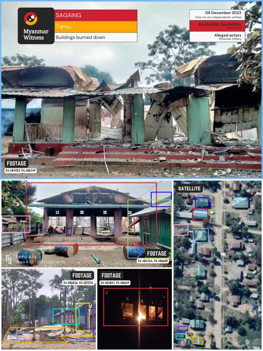 SAC allegedly burnt down residential and religious buildings in Tamu, Sagaing
