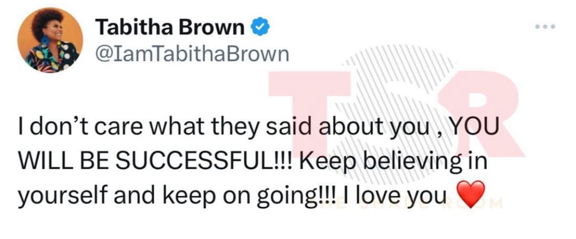 #TabithaBrown is always so #Positive 
She’s always encouraging others,speaking life & wisdom 
She’s such a jewel 🌹💫