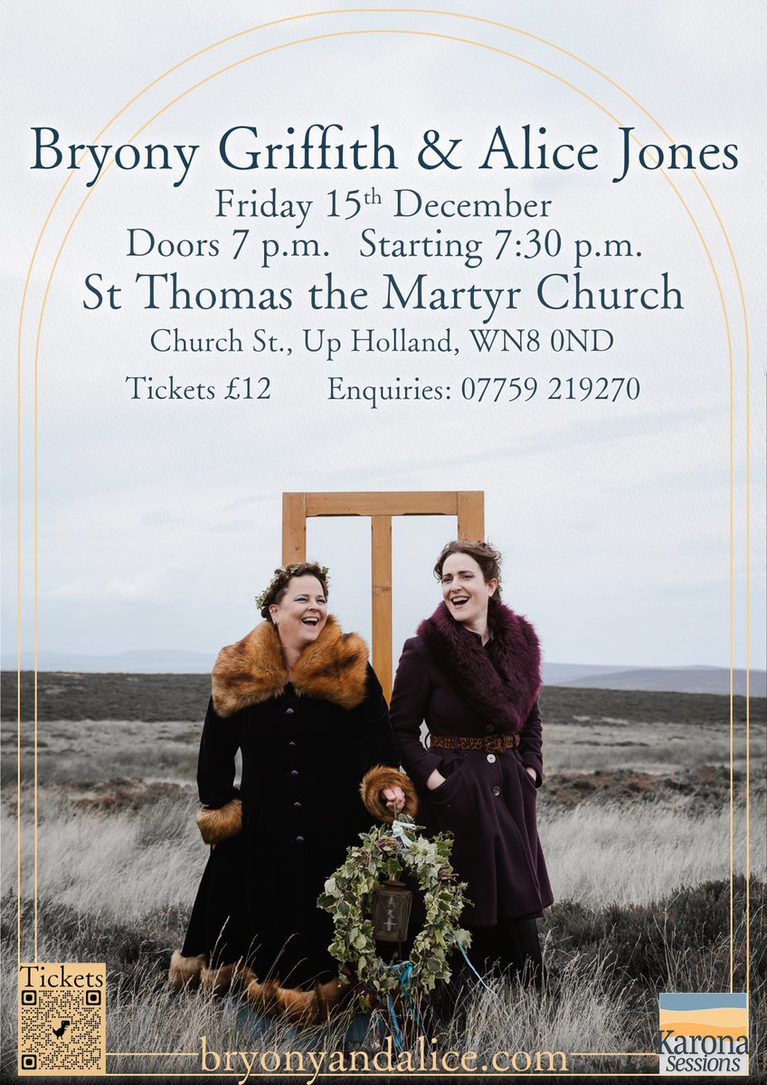 Half Hour Mentor (@halfhourmentor) on Twitter photo Following on from my podcast chat with <a href="/BryonyGriffith/">Bryony Griffith</a> and <a href="/AliceJonesMusic/">Alice Jones</a> (out now!), you can see them live in Up Holland, Lancashire this Friday! Follow QR code on poster for details. Following on from my podcast chat with <a href="/BryonyGriffith/">Bryony Griffith</a> and <a href="/AliceJonesMusic/">Alice Jones</a> (out now!), you can see them live in Up Holland, Lancashire this Friday! Follow QR code on poster for details.