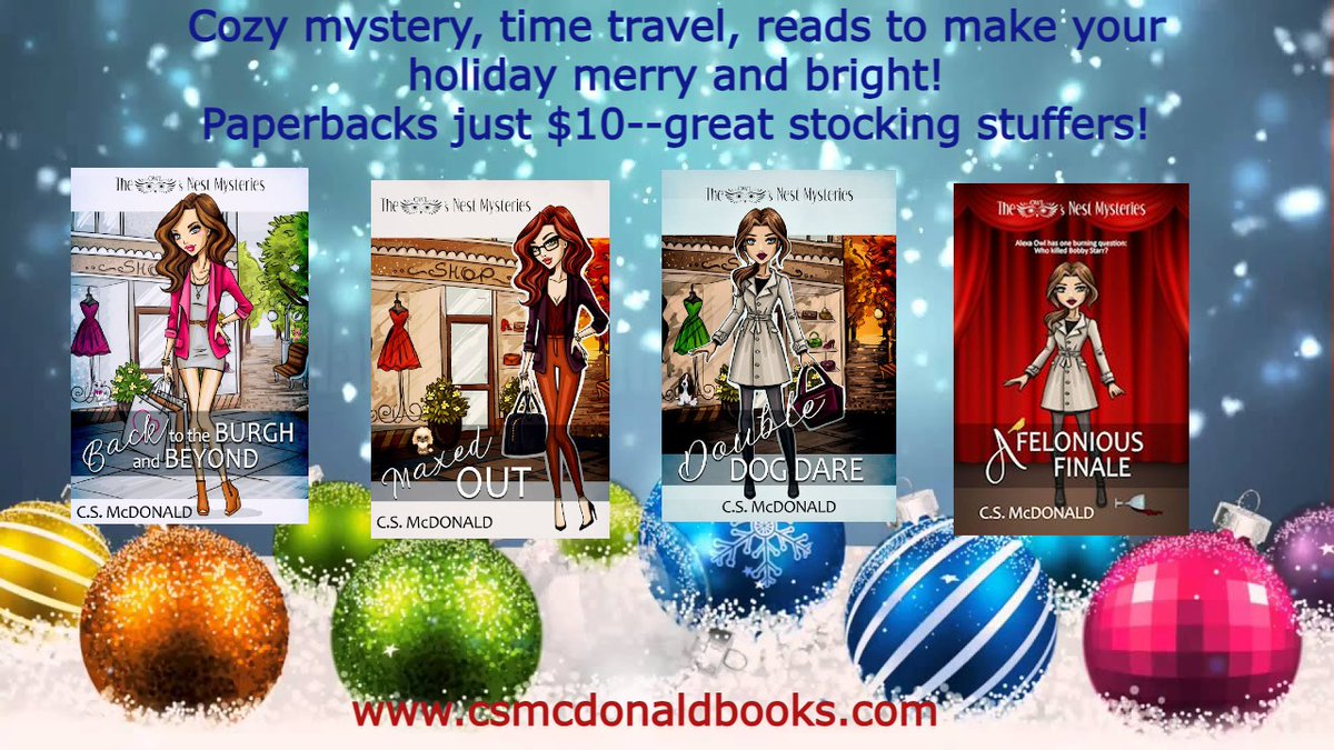 Great whodunit fun #stockingstuffers for the #MYSTERY lover on your #Christmas list🎅 >   
🦉THE OWL'S NEST MYSTERIES amzn.to/3tdm9MY #Paperbacks under $10! 🎄🎅 🎄🎅