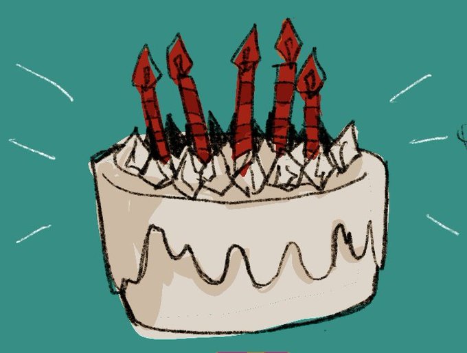 人にあげた誕プレイラストのケーキ かわいい