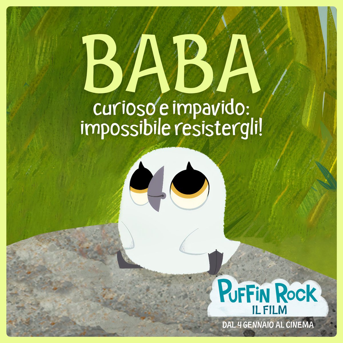 🐧 Baba è il tenero fratellino di Oona, a cui la piccola pulcinella guarda con ammirazione. Curioso per natura, è sempre pronto ad imparare cose nuove sull'Isola di Puffin Rock.
Scopri le sue avventure in #PuffinRock - Il Film, dal 4 gennaio al cinema! 🏝️