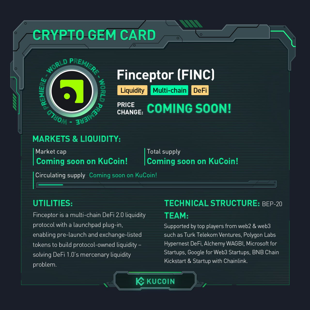 Finceptor (FINC) Listing Campaign, Win a Share of $40,000 in FINC
