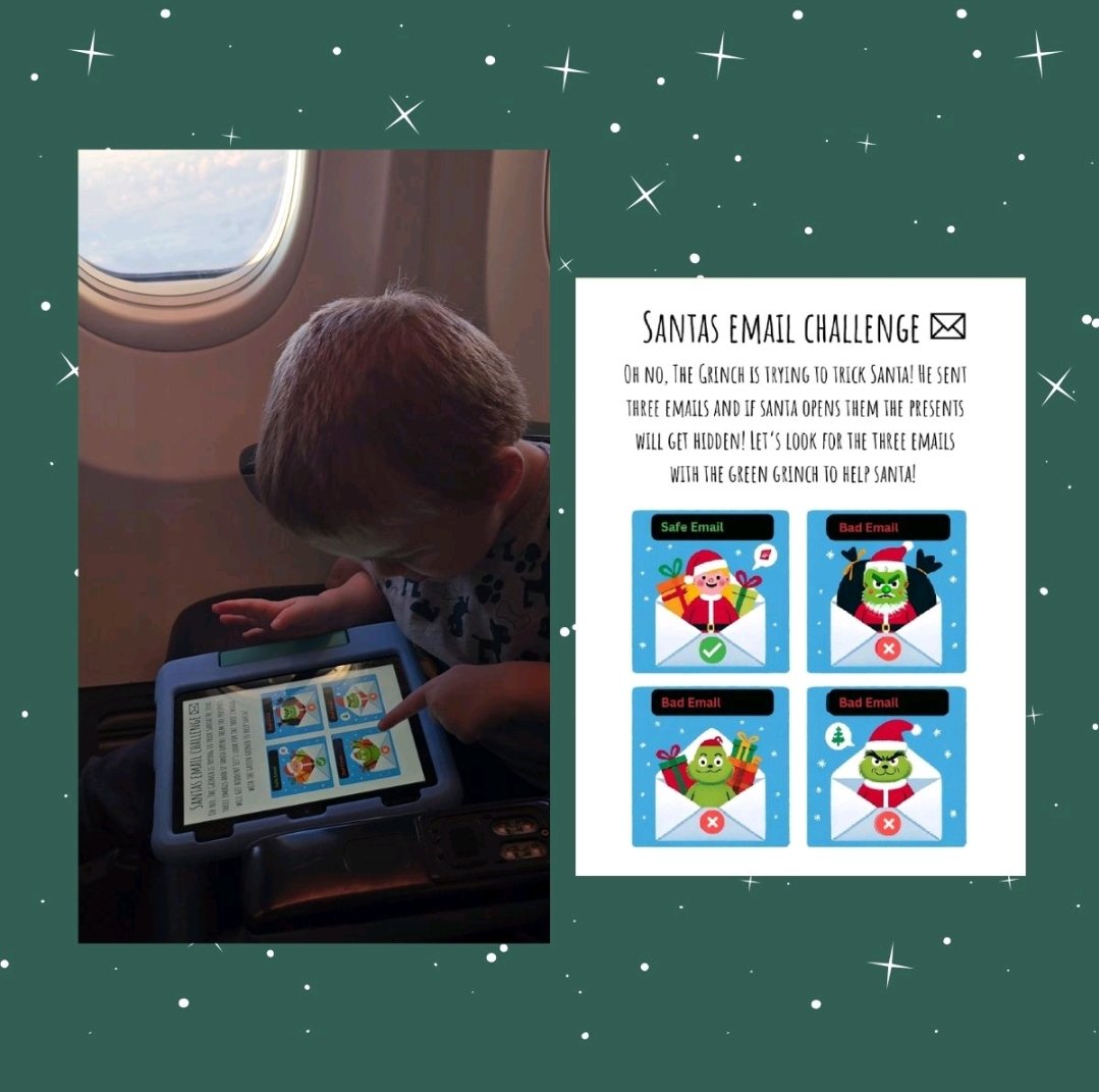 🎅🎄 Dive into 'Santa's Cyber Rescue'! My 3-year-old is already mastering cybersecurity mid-flight! 📨✈️ Get your copy at Kids.crushingsecurity.com and teach cyber safety in a fun way this holiday. 

#CyberSafety #ChristmasBook #KidsLearning #SantasCyberRescue #CyberSecurity