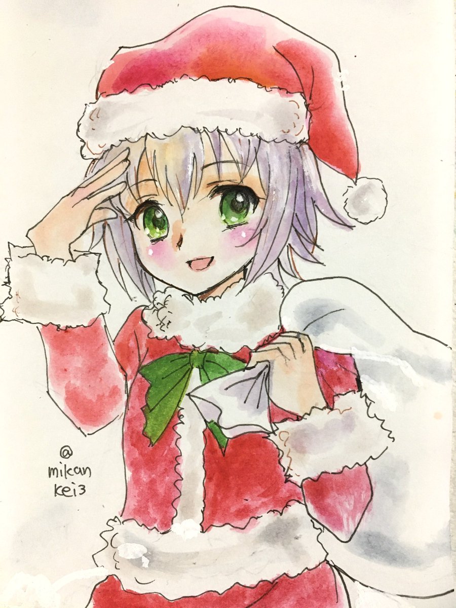 艦これ「占守です進水日おめでとう!メリークリスマス#艦これ版深夜の真剣お絵描き60分一本」|みかんケイのイラスト