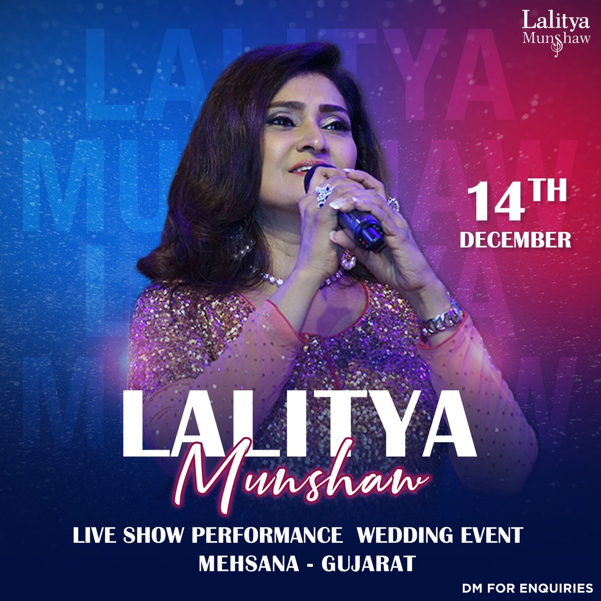 Experience the magic of this season live at a wedding event in Mehsana, Gujarat on December 14th! 🎶✨

DM for inquiries and join the celebration!🥳

#lagnageet #weddingsongs #weddingceremony #shaadiseason #shaadiwaliinspirations #weddingseason #weddingsinger #gujarat #mehsana