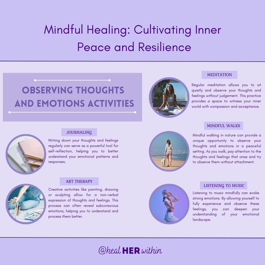 Dive into the realm of self-discovery with 'Observing Thoughts and Emotions Activities,' a transformative exploration of the mind's intricate dance. ​Read my blog here to learn more about Mindful Healing👇: buff.ly/47YO0Fq #Wednesdayvibe #Wednesday #WednesdayMotivation