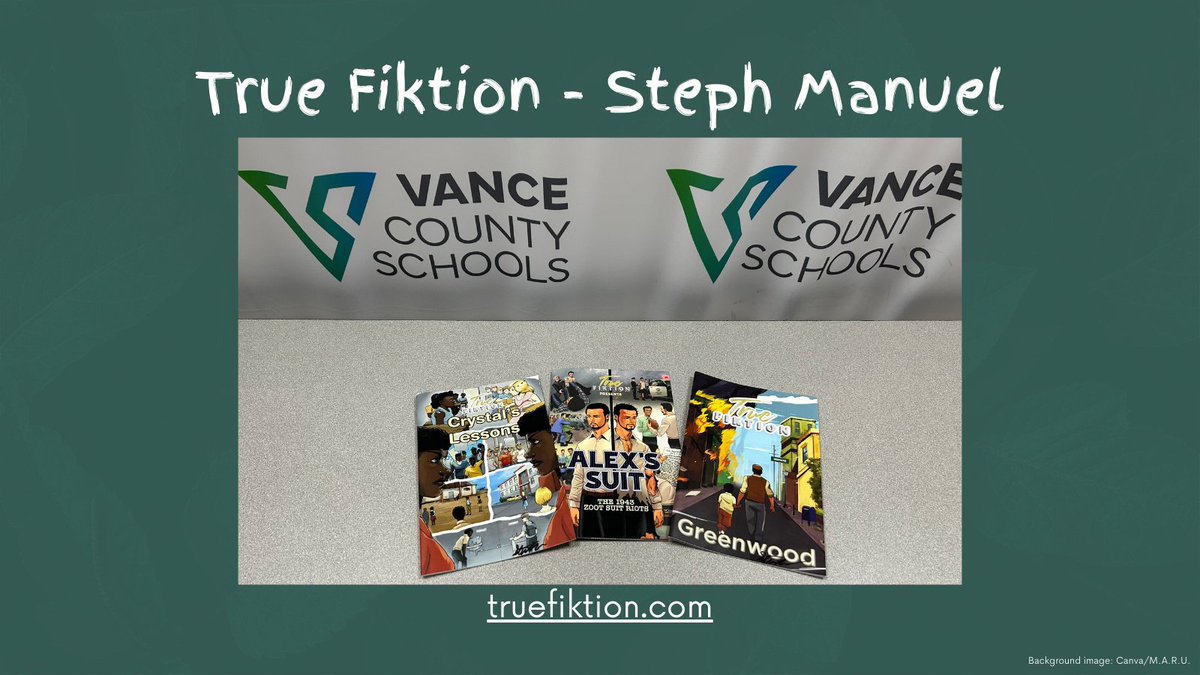 Tim Hall, Ph.D. (@religionmatter5) on Twitter photo Received 3 free comics from truefiktion.com signed by the Steph Manuel who I met at <a href="/NCSSNetwork/">National Council for the Social Studies (NCSS)</a> #ncss2024! Excited to get these to <a href="/VanceCoSchools/">Vance County Schools</a> teachers to incorporate into the #socialstudies classroom! Thank you <a href="/true_fiktion/">TrueFiktion</a> for sending! #sschat Received 3 free comics from truefiktion.com signed by the Steph Manuel who I met at <a href="/NCSSNetwork/">National Council for the Social Studies (NCSS)</a> #ncss2024! Excited to get these to <a href="/VanceCoSchools/">Vance County Schools</a> teachers to incorporate into the #socialstudies classroom! Thank you <a href="/true_fiktion/">TrueFiktion</a> for sending! #sschat