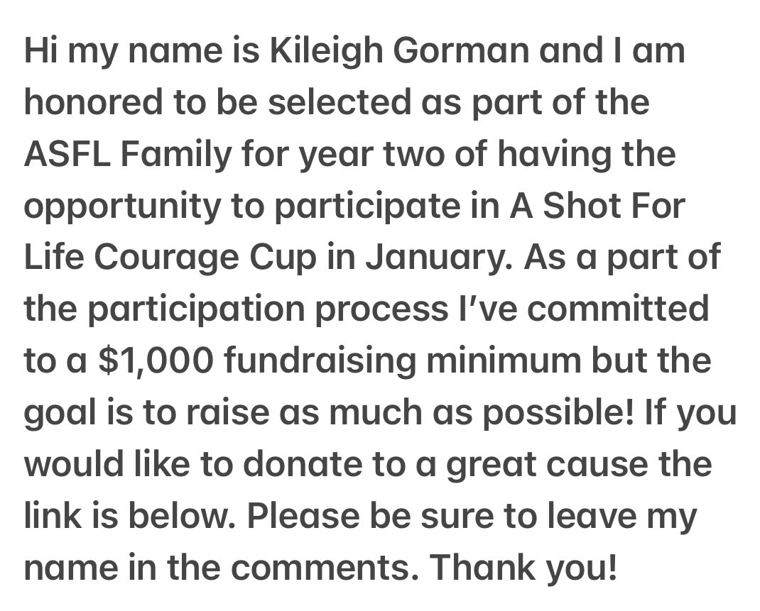flipcause.com/secure/cause_p…

<a href="/ASFL_Shoot4Cure/">A Shot For Life™</a> <a href="/Slo_24/">Mike Slonina</a>