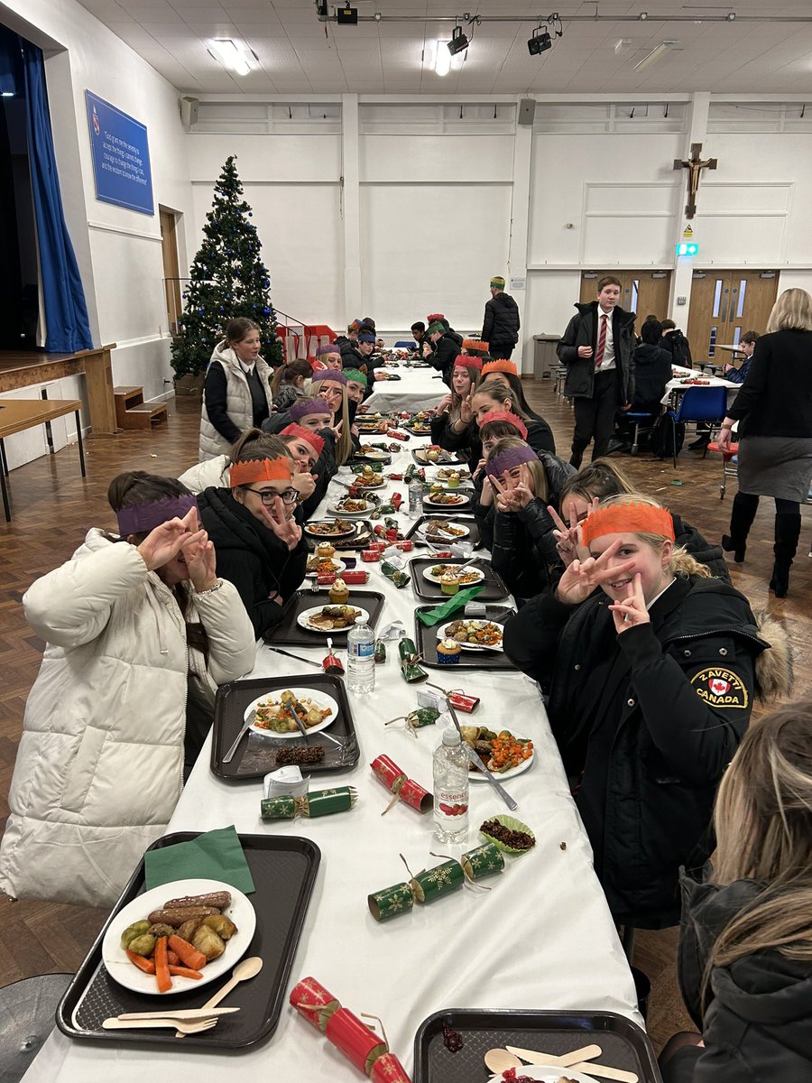 Day 2 of Christmas dinners! Year 10 enjoying the festivities!