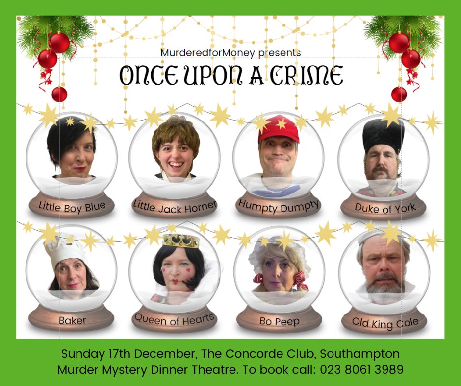 This Sunday at The Concorde Club, Southampton. Which one is the killer?
More info & Booking: theconcordeclub.com/product.php/19…

#thisweekend #sunday #murdermystery #dinnertheatre #pantomime @Concorde__Club #weekend #whatson #visitsouthampton #visithampshire #win #nightout #Christmas