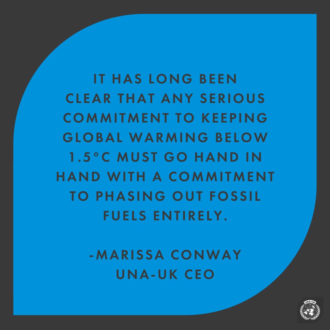 Today COP28 surprisingly swiftly adopted a deal agreeing to “transition away from fossil fuels”. UNA-UK's CEO @marissakconway reacts to the final agreement. una.org.uk/news/una-uk-ce…