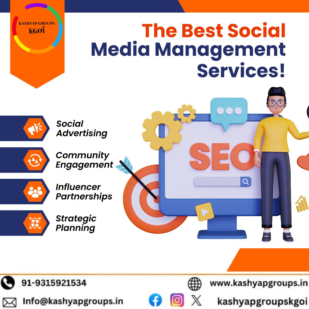 Kashyap Groups - KGOI We manage your advertisement A place where 'Optimize online presence, engage audiences, and elevate brand image effortlessly.' 📞 91-9315921534 🌐 kashyapgroups.in 📨 info@kashyapgroups.in