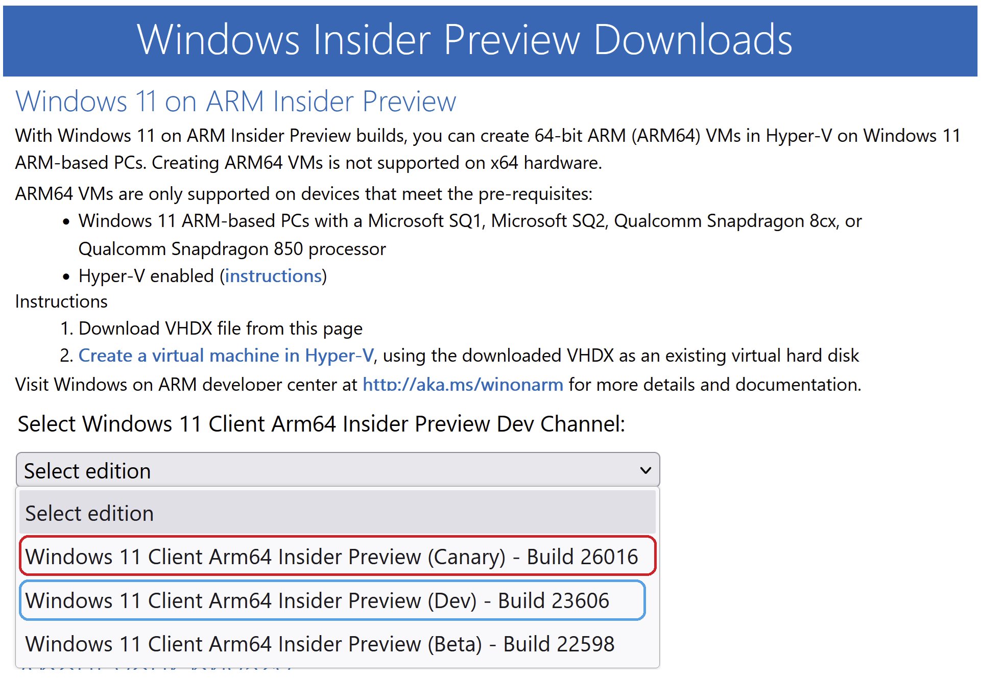 Cannot download Windows 11 ARM Insider Preview ISO - Microsoft Community Hub