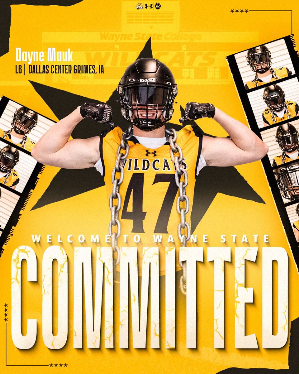 Dayne Mauk (@daynemauk) on Twitter photo I’m excited to announce my commitment to Wayne State! Thank you to all of the coaches at Wayne for giving me this opportunity. I’d also like to thank my family, former coaches, and teammates for all of their support. Go Cats🐯⚫️🟡 <a href="/dcgfootball/">DCG FOOTBALL</a> <a href="/DCGStrength/">Mustang Performance</a> @InnovativeAthl I’m excited to announce my commitment to Wayne State! Thank you to all of the coaches at Wayne for giving me this opportunity. I’d also like to thank my family, former coaches, and teammates for all of their support. Go Cats🐯⚫️🟡 <a href="/dcgfootball/">DCG FOOTBALL</a> <a href="/DCGStrength/">Mustang Performance</a> @InnovativeAthl