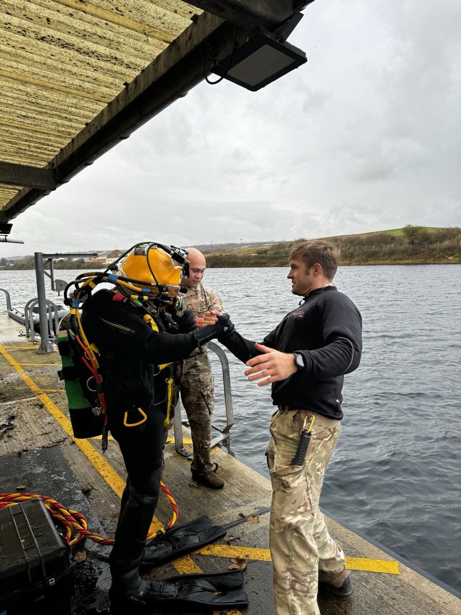 36 Engr Regt recently conducted dive trainin at the Defence Diving School in Portsmouth to hone skills ready to take on the TEG role.

Training included, port enablement using underwater engineering equipment,

A successful week of interoperability with other units.